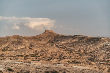 Some view of the Dahar, south region of Tunisia 
