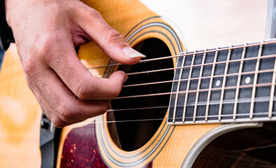 Fototapeta premium close up of a guitar