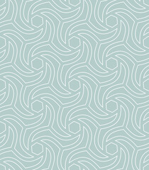 Seamless vector ornament. Modern background. Geometric modern light blue and white pattern