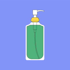 Vector illustration of cleansing gel. Beauty product and shopping. Korean cosmetic. Can be used as illustration in magazine, banner, social media, highlights, typographic design. Skin care concept