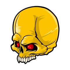Danger evil skulls for tattoo or mascot design