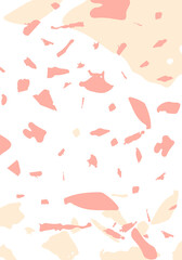 Terrazzo modern abstract template. Orange texture