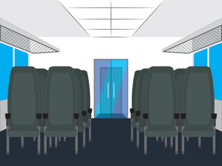 Electric train car interior.