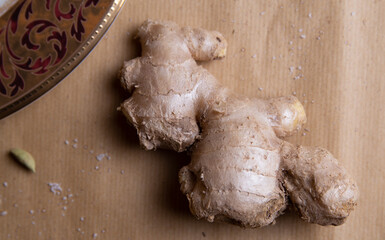 Ginger on Wooden Table