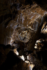 Ceiling coloured decoration in the cave.