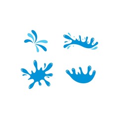 Water splash logo vector icon illustration