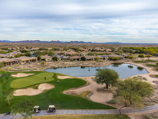 Aerial view of the neighborhood