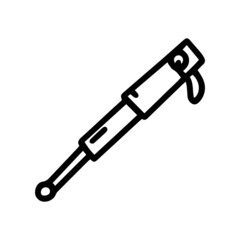 telescopic baton line vector doodle simple icon