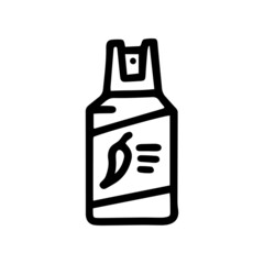 pepper spray line vector doodle simple icon