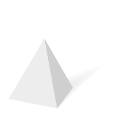 Light gray pyramid pattern isolated on white background. Geometric shapes design. eps 10
