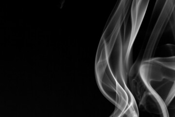 Close up of smoke abstract on black background