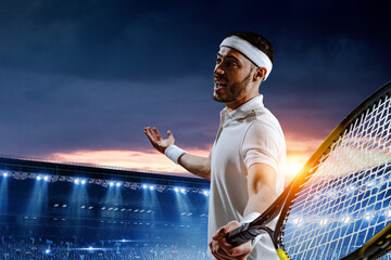 Professional tennis player . Mixed media
