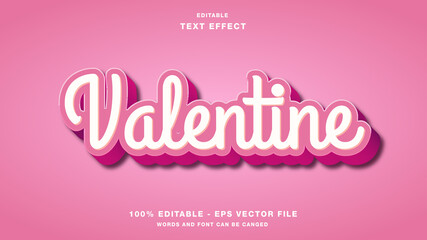 Valentine Pink Text Effect Editable