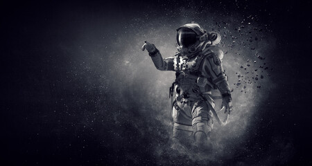 Astronaut and space exploration theme.