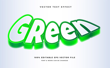 green editable text effect