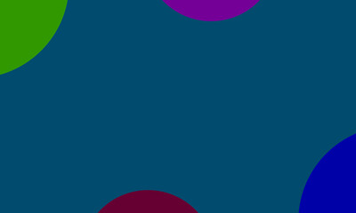 dark blue background with colorful circles on the sides