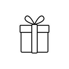 gift box flat icon for element illustration. Christmas gift box icon for banner, flyer, or invitation card
