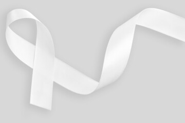 White January, mental health awareness campaign. White ribbon.