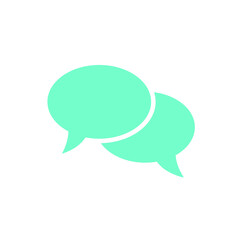 Speech bubbles Icon, flat design style. Vector chat icon for design, websites, app, UI. Speech bubbles icon illustration on white background