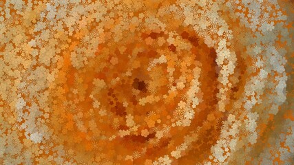 新年、新春向け　桜、梅、菊バリエーション　オレンジ