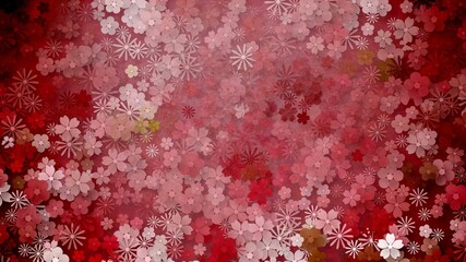 新年、新春向け　桜、梅、菊バリエーション　ピンク