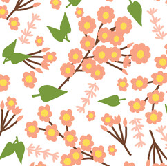 seamless floral pattern vector illustration