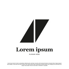 simple minimal triangle or compass logo design 