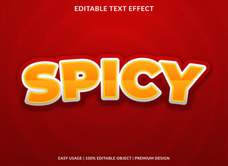 spicy text effect template with bold and modern style use for business brand and lo