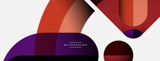 Trendy shapes, color minimal design composition, lines and shadows for wallpaper banner background or landing page