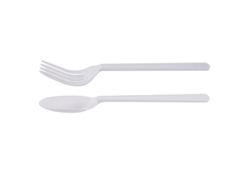 plastic spoonisolated on a white background
