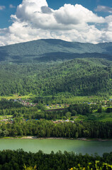 Top view from above in Altay, Russia