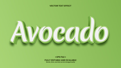 Avocado 3d Text Effect