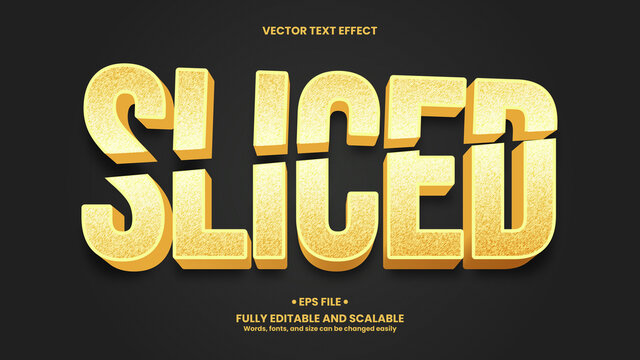 Sliced 3d Gold Text Effect 