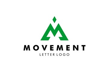 Fototapeta premium Letter M Logo : Suitable for Company Theme, Technology Theme, Initial Theme, Infographics and Other Graphic Related Assets.