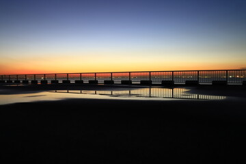 TOKYO BAY , SUNRISE, Puddle, 海, 風景, 太陽, 自然, 日の出, 水, 雲, 地平線, 雲