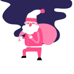 santa claus with a bag