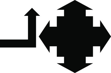 black and white arrows