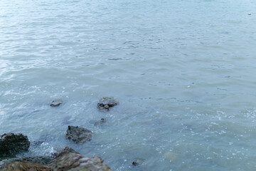 Blue sea water surface background texture