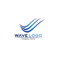 Water  and wave icon vector logo design illustration 