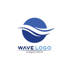 Water  and wave icon vector logo design illustration 