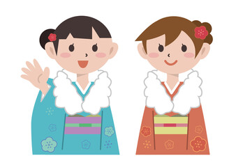 成人式　上半身　女性