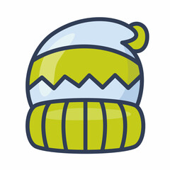 hat winter warma wool single isolated icon with filled line style