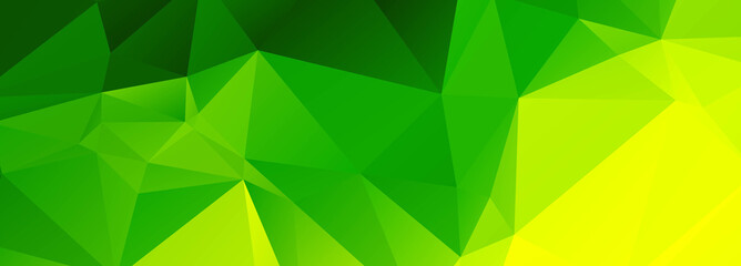 Abstract Green Polygonal banner background