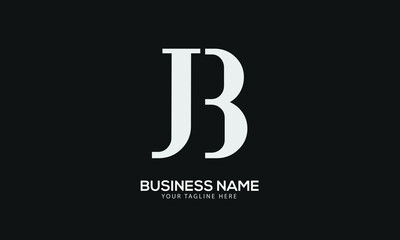 Alphabet JB or BJ abstract monogram vector logo template