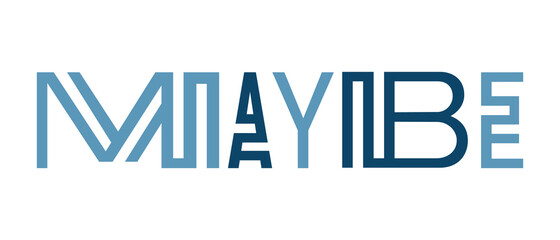 Modern colorful lettering Maybe isolated on white background. Vector illustration.