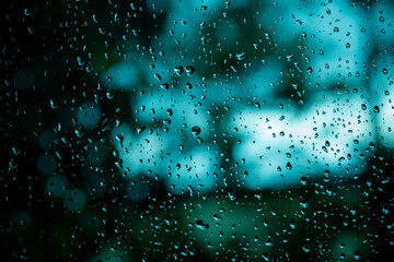water on mirror, rainy day, abstract background