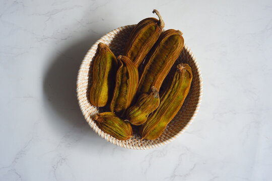isolated of fresh  ice cream nut fruit named guaba or guama 