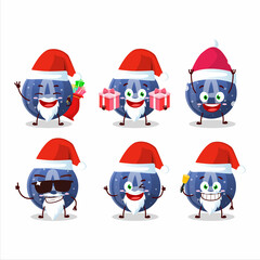 Santa Claus emoticons with blue gummy candy A cartoon character