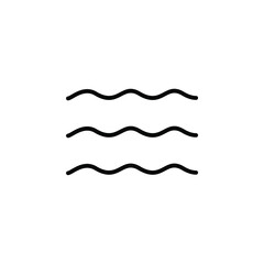 Ocean, Water, River, Sea Line Icon, Vector, Illustration, Logo Template. Suitable For Many Purposes.