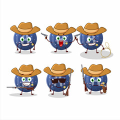 Cool cowboy blue gummy candy A cartoon character with a cute hat